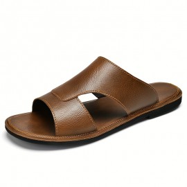 Chinelas de casa antiderrapantes retro para homem, versáteis para uso ao ar livre, sandálias de deslizamento planas e respiráveis, chinelas de praia elegantes e confortáveis, e chinelas de Creek