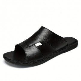 Chinelas de casa antiderrapantes retro para homem, versáteis para uso ao ar livre, sandálias de deslizamento planas e respiráveis, chinelas de praia elegantes e confortáveis, e chinelas de Creek