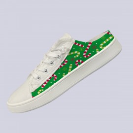 Chinelos casuais de quatro estações para homem, com design de Natal, confortáveis e leves, com sola macia, ajuste universal, parte superior e forro em tecido, sola em PU, biqueira redonda - Calçado casual para todas as estações