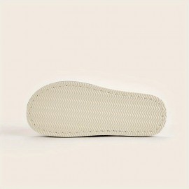 Chinelos Unissex para Todas as Estações - Antiderrapante, Sola Macia e Respirável com Design Aberto - Sapatos de Banheiro, Quarto e Sala para Homens e Mulheres - Disponíveis em Marrom/Azul/Cinza/Bege - Fácil Limpeza, Confortáveis e Antideslizantes