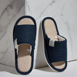 Chinelos Unissex para Todas as Estações - Antiderrapante, Sola Macia e Respirável com Design Aberto - Sapatos de Banheiro, Quarto e Sala para Homens e Mulheres - Disponíveis em Marrom/Azul/Cinza/Bege - Fácil Limpeza, Confortáveis e Antideslizantes