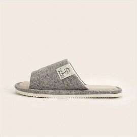 Chinelos Unissex para Todas as Estações - Antiderrapante, Sola Macia e Respirável com Design Aberto - Sapatos de Banheiro, Quarto e Sala para Homens e Mulheres - Disponíveis em Marrom/Azul/Cinza/Bege - Fácil Limpeza, Confortáveis e Antideslizantes