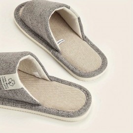 Chinelos Unissex para Todas as Estações - Antiderrapante, Sola Macia e Respirável com Design Aberto - Sapatos de Banheiro, Quarto e Sala para Homens e Mulheres - Disponíveis em Marrom/Azul/Cinza/Bege - Fácil Limpeza, Confortáveis e Antideslizantes