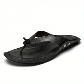 Sandálias de slide retro masculinas - Leves e respiráveis, com sola de borracha antiderrapante, alças ajustáveis com fivela para uso interno/externo, castanho sólido, chinelos de praia falsos | Sandálias de estilo retro | Sandálias com sola de borracha