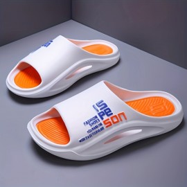 Sandálias Masculinas Resistentes - Pantufas para Todas as Estações com Sola Antiderrapante, Fechamento de Uma Tira - Plataforma Espessa em EVA Acolchoada para Praia, Casa e Escritório - Calçados Grandes (Calçado Masculino), Sandálias Modernas, Sola Antide
