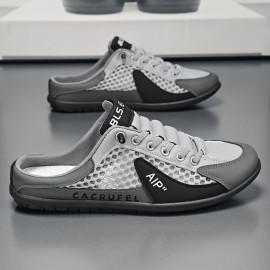 Sandálias Masculinas Respiráveis Antiderrapantes - Design de Bico Redondo com Bloco de Cores, Cabedal em PU Durável e Sola de PVC para Caminhadas ao Ar Livre, Acampamento e Praia - Conforto para Todas as Estações, Unissex