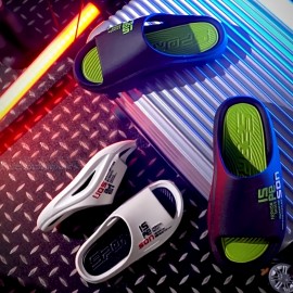 Chinelos Masculinos Slip-On com Tecnologia Poop Feeling - Sola PVC Antiderrapante e Impermeável, Respiráveis Unissex para Casa, Banheiro e Uso Diário - Calçados Confortáveis e Duráveis, Chinelos Estilosos, Solas Antideslizantes