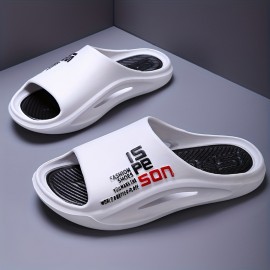 Chinelos Masculinos Slip-On com Tecnologia Poop Feeling - Sola PVC Antiderrapante e Impermeável, Respiráveis Unissex para Casa, Banheiro e Uso Diário - Calçados Confortáveis e Duráveis, Chinelos Estilosos, Solas Antideslizantes