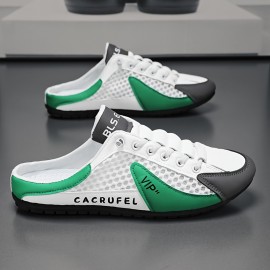 Sapatos Casuais Multifuncionais [Sapatos Casuais Multifuncionais] Antiderrapante Sapatos Casuais Unissex para Homens | Sola Confortável, Forro de Tecido Respirável, Corte de Malha, Azul Marinho/Branco/Bege | Apropriado para Uso Interno, Férias e Uso Diári
