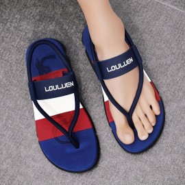 Sandálias de dedo masculinas, chinelos casuais antiderrapantes, sandálias de dedo, sapatos de praia para primavera e verão