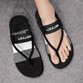 Sandálias de dedo masculinas, chinelos casuais antiderrapantes, sandálias de dedo, sapatos de praia para primavera e verão