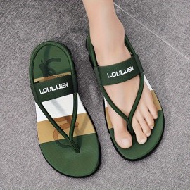 Sandálias de dedo masculinas, chinelos casuais antiderrapantes, sandálias de dedo, sapatos de praia para primavera e verão