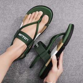 Sandálias de dedo masculinas, chinelos casuais antiderrapantes, sandálias de dedo, sapatos de praia para primavera e verão