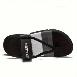 Sandálias de dedo masculinas, chinelos casuais antiderrapantes, sandálias de dedo, sapatos de praia para primavera e verão