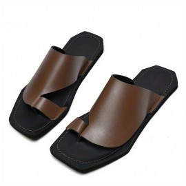 Chinelos de verão para homem, com sola plana e antiderrapante, versáteis para uso em escritório e ao ar livre, com estilo e secagem rápida.