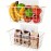 2-Pack Cestos de Metal Resistente para Parede - Organizador com Ganchos Adesivo Sem Furação, Caixas de Arame Economizadoras de Espaço para Cozinha, Despensa, Banheiro e Quarto - Suporta Frutas, Maços e Pacotes - Prateleiras Suspensas Fáceis de Instalar se