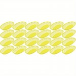 Conjunto de 24 Cestas Ovaladas Amarelas para Fast Food e Deli, 9.25 x 5.67 Polegadas, Amarelo - 24 Unidades