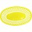 Conjunto de 24 Cestas Ovaladas Amarelas para Fast Food e Deli, 9.25 x 5.67 Polegadas, Amarelo - 24 Unidades
