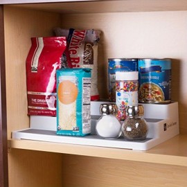 Organizador de Temperos 3 Níveis Resistente com Base Antiderrapante - Prateleira Vertical para Cozinha, Armário ou Despensa - Design Compacto e Fácil de Limpar (14.5x9.5x3.5in) - Ideal para Cozinhas Domésticas e Comerciais