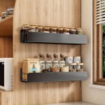 Kit de 2 unidades de suporte de parede para organizadores e armazenamento de casa, cozinha e despensa
