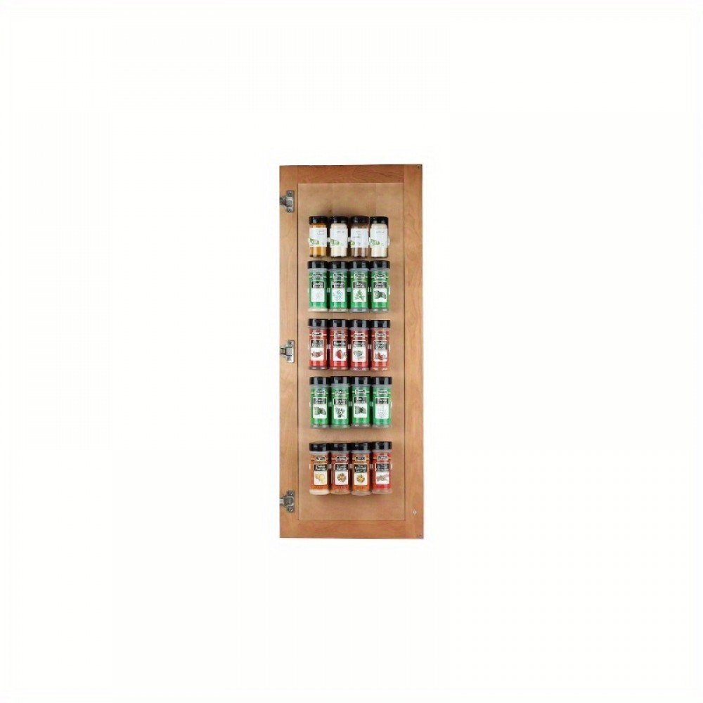 Organizador de Prateleira SPI Resistente - Armário Vertical para Temperos, Molhos e Óleo Montado na Porta - Compatível com Ganchos/Parafusos - Ideal para Cozinha, Restaurante ou Uso Doméstico ou Comercial - Construção em Metal Durável, Suporte Robusto, De