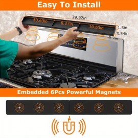 Organizador Magnético de Prateleira para Fogão - Estante Antiderrapante Resistente, Acessório para Cozinha com Design Fácil de Limpar, Superfície Antideslizante e Compacto, Ideal para Fogões a Gás/Eletrodomésticos ou Forno, Construção Durável, Estilo Mode