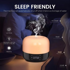 Difusor de Óleos Essenciais de Aromaterapia 13.53oz Difusor de Aromaterapia Colorido Humidificador, Luz LED Variável, Máquina de Ar Úmido Fresco Adequada para Grande Quarto, Casa de Quarto