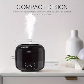 Difusor de Óleos Essenciais de Aromaterapia 13.53oz Difusor de Aromaterapia Colorido Humidificador, Luz LED Variável, Máquina de Ar Úmido Fresco Adequada para Grande Quarto, Casa de Quarto
