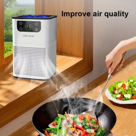 Purificadores de Ar para Casa, Purificador de Ar HEPA para Animais de Estimação Poeira Odor Fumaça, Função de Aromaterapia, Purificador de Ar com Modo de Sono Silencioso DB Mais Baixo para Quarto Escritório Sala de Estar, Purificador de Ar Pequeno Purific