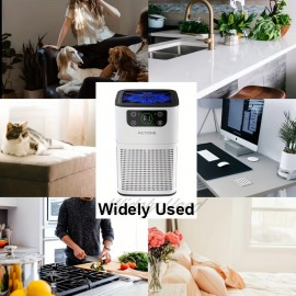 Purificadores de Ar para Casa, Purificador de Ar HEPA para Animais de Estimação Poeira Odor Fumaça, Função de Aromaterapia, Purificador de Ar com Modo de Sono Silencioso DB Mais Baixo para Quarto Escritório Sala de Estar, Purificador de Ar Pequeno Purific