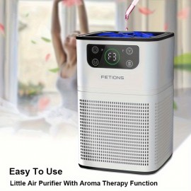 Purificadores de Ar para Casa, Purificador de Ar HEPA para Animais de Estimação Poeira Odor Fumaça, Função de Aromaterapia, Purificador de Ar com Modo de Sono Silencioso DB Mais Baixo para Quarto Escritório Sala de Estar, Purificador de Ar Pequeno Purific