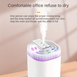 Umidificador Silencioso Rhythm, Umidificador Doméstico de Grande Capacidade com 3 Bicos para Nevoeiro Densamente, Ideal para Escritório e Quarto, Umidificador de Mesa Multifuncional de Alta Névoa.