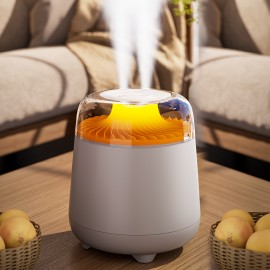 Umidificador de grande capacidade e ultra-silencioso para uso doméstico, equipado com máquina de aromaterapia USB - Umidificador de luz noturna de 7 cores, óleo essencial pode ser adicionado como máquina de aromaterapia de ar, adequado para decoração de c