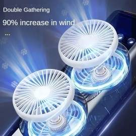 Humidificador portátil USB | Duplo ventilador + Três jatos + Luz ambiente, artefato de mesa multifuncional, melhoria de vento dupla, bateria recarregável de lítio de 3000mAh