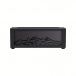 Umidificador de Lareira com Chama Cintilante Realista, Difusor de Aromas com Tecnologia de Onda Sonora e Névoa Fria, Alimentado por USB para Casa Escritório Quarto, Purificador de Ar Pré-Filtrado, Decoração Compacta e Elegante, Umidificador de Foguete, Re