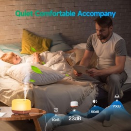 16.91oz Difusor De Óleo Essencial, Umidificador Ultrassônico Com Controle Remoto, Difusor De Aromaterapia, Luz LED De 7 Cores, Temporizador E Desligamento Automático