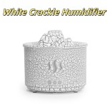 Difusor e Umidificador de Óleo Essencial de Vulcão com Temporizador - Desligamento Automático, Alimentado por USB, Névoa Dupla para Aromaterapia em Casa e Escritório - Perfeito para Quarto, Sala de Estar (Branco/Preto)