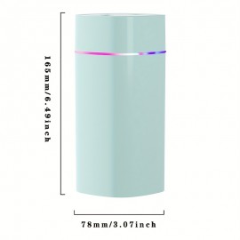 Humidificador de ar ultrassônico USB de 20,29 oz, névoa dupla, operação silenciosa, plástico, para casa, escritório, quarto, compatível com óleo essencial de aromaterapia, ≤36V