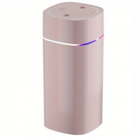 Humidificador de ar ultrassônico USB de 20,29 oz, névoa dupla, operação silenciosa, plástico, para casa, escritório, quarto, compatível com óleo essencial de aromaterapia, ≤36V
