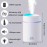 Humidificador pequeno USB para casa, sem ruído, para quarto, sala de estar, mulheres grávidas, bebês, com grande capacidade de ar, em branco, médio JASHI 001.