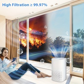 Purificador de ar HEPA H13 de 1500 pés quadrados, 3 velocidades de controle de vento, entrada e saída de ar de 360°, operação silenciosa e modo de sono, potente e eficiente em energia, lembrete de substituição de filtro, design de função de temporizador, 