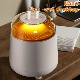 Umidificador de grande capacidade e ultra-silencioso para uso doméstico, equipado com máquina de aromaterapia USB - Umidificador de luz noturna de 7 cores, óleo essencial pode ser adicionado como máquina de aromaterapia de ar, adequado para decoração de c