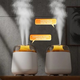 Umidificador de grande capacidade e ultra-silencioso para uso doméstico, equipado com máquina de aromaterapia USB - Umidificador de luz noturna de 7 cores, óleo essencial pode ser adicionado como máquina de aromaterapia de ar, adequado para decoração de c