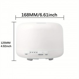 Umidificador de Casa com Alimentação por USB e Difusor de Óleos Essenciais com Luz Noturna que Muda 7 Cores, Redução de Ruído Ajustável, Umidade Constante, Aromaterapia Molecular, Desligamento Automático & Tampa Aberta para Quarto, Escritório, Presente, U