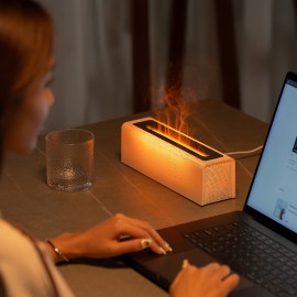 1 unidade, Umidificador de Chama Simulação Arco-íris USB para Casa e Mesa - Purificador de Ar com Chama Decorativa, Presente Estranho para Natal, Essencial para o Inverno, Ideias de Presentes para Meninas Adolescentes