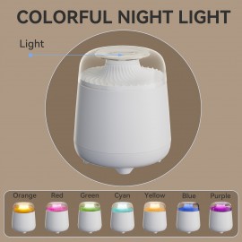 Humidificador Duplo Spray Silencioso, Alimentado por USB, Alta Nebulosa, Pode Adicionar Fragrância de Óleo Essencial, Adequado para Casa, Escritório, Decoração de Quarto