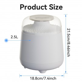 Humidificador Duplo Spray Silencioso, Alimentado por USB, Alta Nebulosa, Pode Adicionar Fragrância de Óleo Essencial, Adequado para Casa, Escritório, Decoração de Quarto