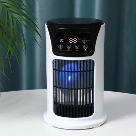 Humidificador de ar portátil com ventilador USB, 6 velocidades ajustáveis, efeito três em um, máquina de ar frio, resfriamento, humidificação e fornecimento de ar, adequado para vários tipos de ambientes, essencial para escritório e casa nos EUA.