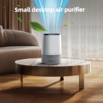 Purificador de Ar com Filtro de Alta Eficiência para Casa Pequena, Design Portátil, Adequado para Quartos, Escritórios e Salas de Estar, Filtra Eficazmente Fumaça, Pólen e Pelos de Animais, Purifica Rapidamente o Ar Interno, com Alcance de Purificação de 