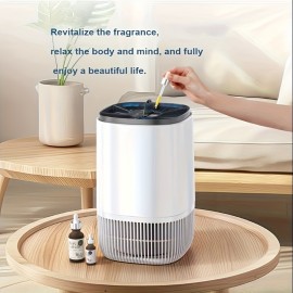 Purificador de Ar com Filtro de Alta Eficiência para Casa Pequena, Design Portátil, Adequado para Quartos, Escritórios e Salas de Estar, Filtra Eficazmente Fumaça, Pólen e Pelos de Animais, Purifica Rapidamente o Ar Interno, com Alcance de Purificação de 